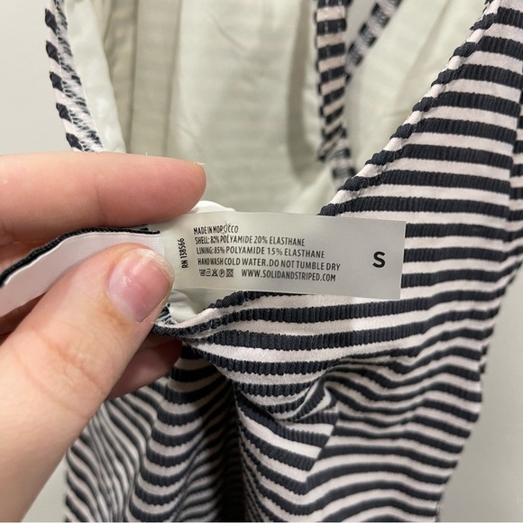 Solid & Striped The Nadine Ruffle Halter-Tie One Piece Swimsuit Small - Picture 6 of 6